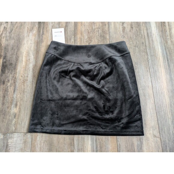 NWT Lululemon Scuba High-Rise Mini Skirt *Velvet Black Women's Size Medium NEW - Picture 4 of 5